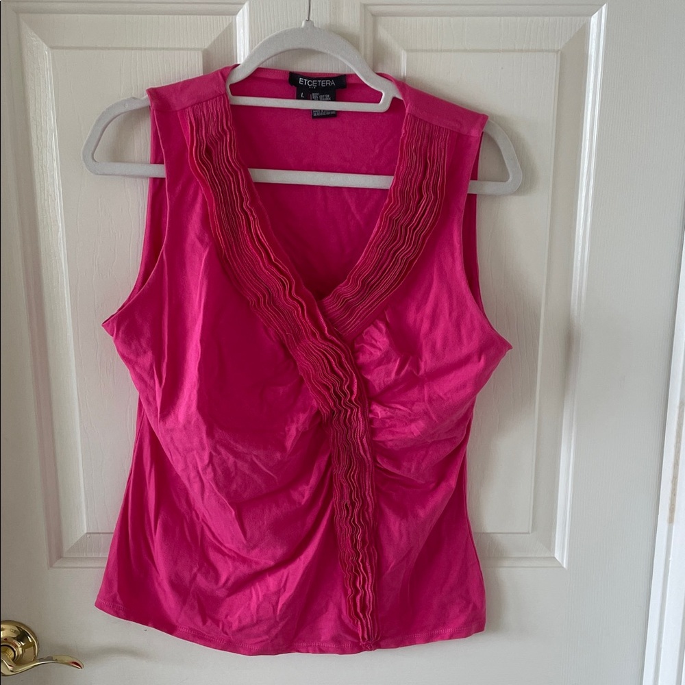 Etcetera Fuchsia Sleeveless Blouse